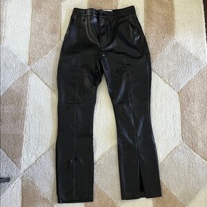 Abercrombie & Fitch Black Ultra High Rise Faux Leather Pants